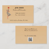 Vintager Fotograf der 20er Jahre - Retro Elegance  Visitenkarte (Vorne/Hinten)