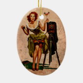 Vintager Fotograf Keramikornament (Hinten)