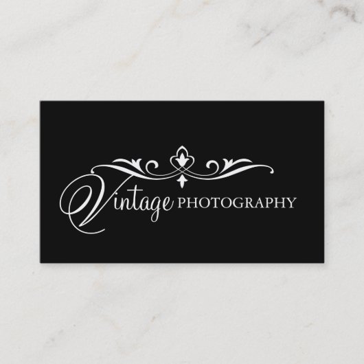 Vintager Fotograf Visitenkarte (Vorderseite)