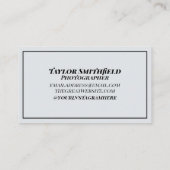 Vintager Fotograf Visitenkarte (Rückseite)