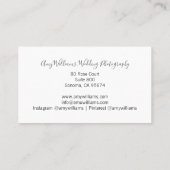 Vintager Fotograf Visitenkarte (Rückseite)