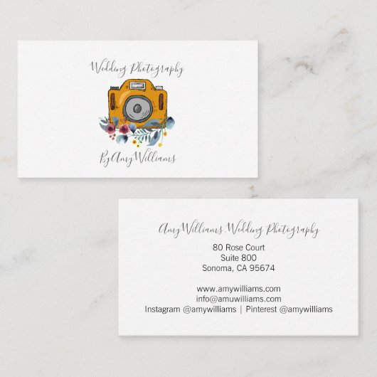 Vintager Fotograf Visitenkarte (Vorne/Hinten)