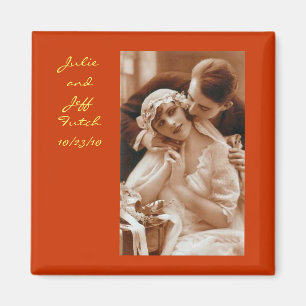 Vintager Fotohochzeitsmagnet Magnet