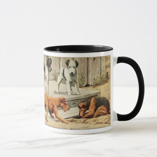 Vintager Fox, DrahtFox, Waliser und irische Tasse (Rechts)