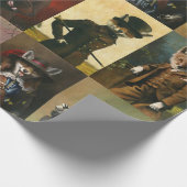 Vintager Fox in Bekleidungspapier Geschenkpapier (Ecke)