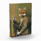 Vintager Fox in einem Anzugs-Foto-Block Fotoblock (Links)