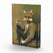 Vintager Fox in einem Anzugs-Foto-Block Fotoblock (Rechts)