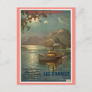 Vintager Frankreich Annecy-See Reisen Postkarte