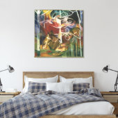 Vintager Franz Marc Deer im Wald Leinwanddruck (Insitu (Schlafzimmer))