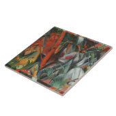 Vintager Franz Marc im Regen Fliese (Seite)