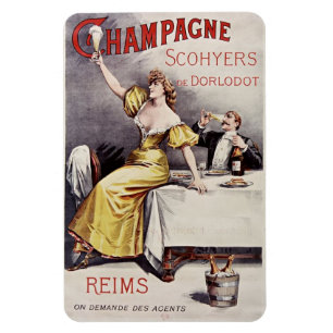 Vintager Franzose-Champagne-Magnet Magnet