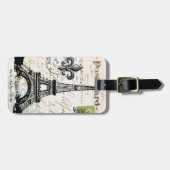 Vintager Franzose-Eiffel-Turmgepäckumbau Gepäckanhänger (Vorderseite horizontal)