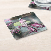 Vintager französischer Aprilscherz Pistcard Rechteckiger Pappuntersetzer (angewinkelt)