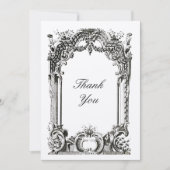 Vintager französischer barocker Rokoko Dankeskarte (Vorderseite)