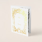 Vintager französischer barocker Rokoko Hochzeitsem Folienkarte (Vorderseite)