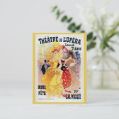 Vintager französischer Belle époque Masquerade Postkarte (Stehend Vorderseite)