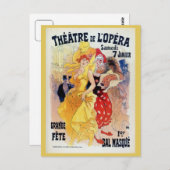 Vintager französischer Belle époque Masquerade Postkarte (Vorne/Hinten)