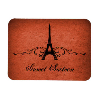 Vintager französischer Blüh Sweet 16 Magnet, Orang Magnet