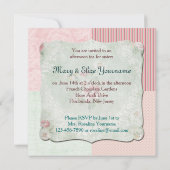 Vintager französischer Blumenkohl-Teakup-Rahmen Einladung (Rückseite)