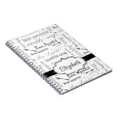 Vintager französischer Bön Appetit Schwarz und Wei Notizblock (Rechte Seite)