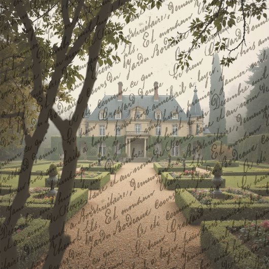 Vintager französischer botanischer Garten Letter S Seidenpapier