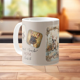 Vintager französischer Bulldog 2 Foto Template Dog Kaffeetasse