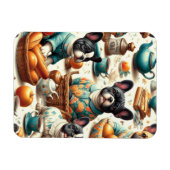 Vintager französischer Bulldog Seamless Magnet (Horizontal)
