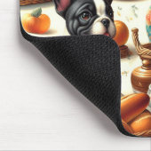 Vintager französischer Bulldog Seamless Mousepad (Ecke)
