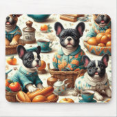 Vintager französischer Bulldog Seamless Mousepad (Vorne)