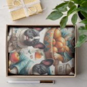 Vintager französischer Bulldog Seamless Seidenpapier (Geschenk)