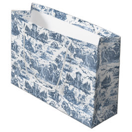 Vintager französischer Chariot von Dawn Toile de J Große Geschenktüte