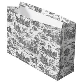 Vintager französischer Chariot von Dawn Toile de J Große Geschenktüte