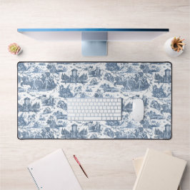 Vintager französischer Chariot von Dawn Toile de J Schreibtischunterlage