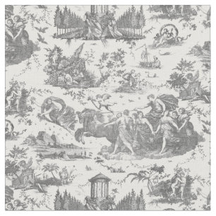 Vintager französischer Chariot von Dawn Toile de J Stoff