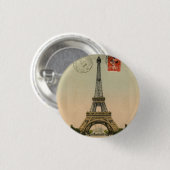 Vintager französischer Chic Eiffel Tower Paris Pos Button (Vorne & Hinten)
