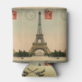 Vintager französischer Chic Paris Eiffel Tower Dosenkühler (Rückseite)