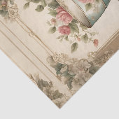 Vintager französischer Country Blumenkohl-Cup Seidenpapier (Ausschnitt)