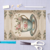 Vintager französischer Country Blumenkohl-Cup Seidenpapier (Handwerk)