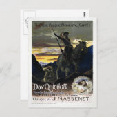 Vintager französischer Don Quixote Opera Postkarte (Vorne/Hinten)