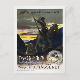 Vintager französischer Don Quixote Opera Postkarte