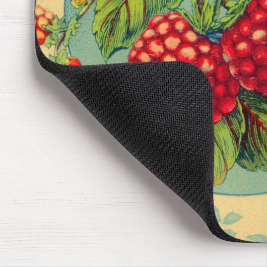 Vintager französischer Framboise (Himbeere) Mousepad (Ecke)