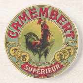 Vintager französischer Hahn-Bauernhof und Getränkeuntersetzer (Vorne)