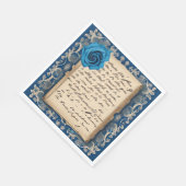 Vintager französischer Handschriftenbrief Serviette (Ecke)