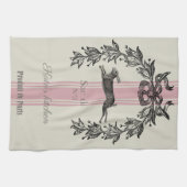 Vintager französischer Hase Geschirrtuch (Horizontal)