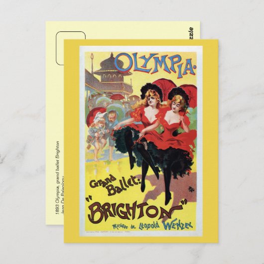 Vintager französischer Kanaltanz Postkarte (Vorne/Hinten)