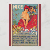 Vintager französischer Karneval Nizza 1934 Postkarte (Vorderseite)