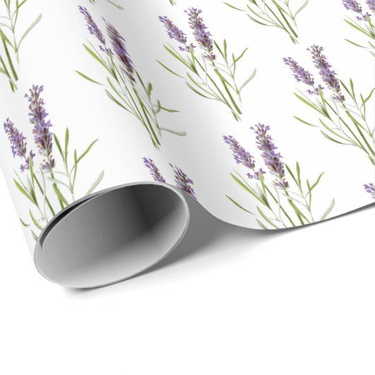 Vintager französischer Lavendel Geschenkpapier (Rolleneckpunkt)