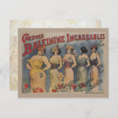 Vintager französischer Lingerie-Polterabend Einladung (Vorne/Hinten)