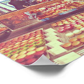 Vintager französischer Makronladen Poster (Ecke)