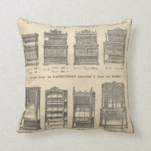 Vintager französischer Möbelkatalog Kissen